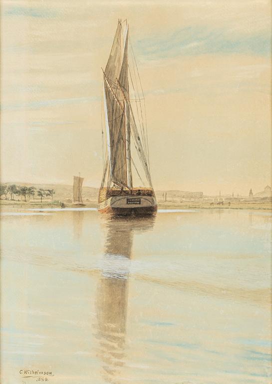 Carl Wilhelmson, Båt på redden, Medelhavet.