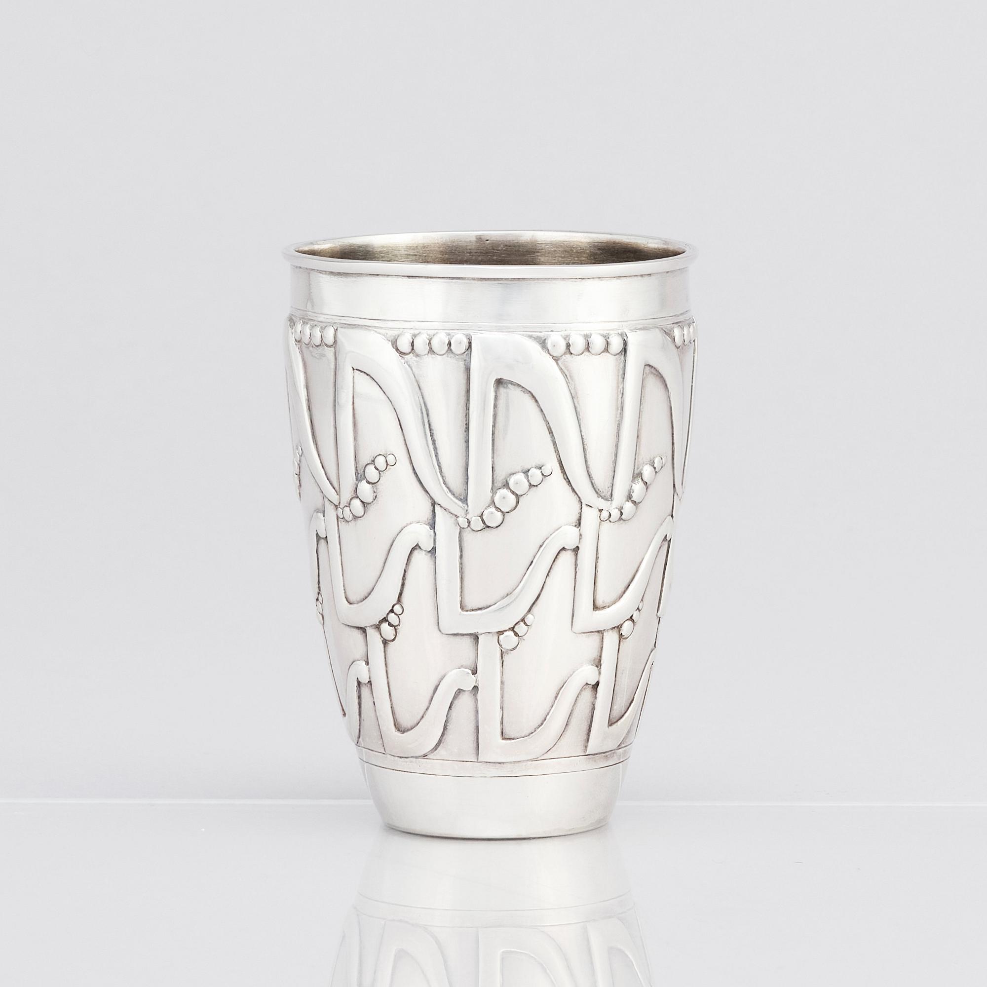 Thorvald Bindesbøll, a silver beaker, A. Michelsen, Copenhagen 1904.
