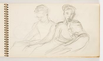 Lotte Laserstein, 4 skissböcker med blyertsteckningar.