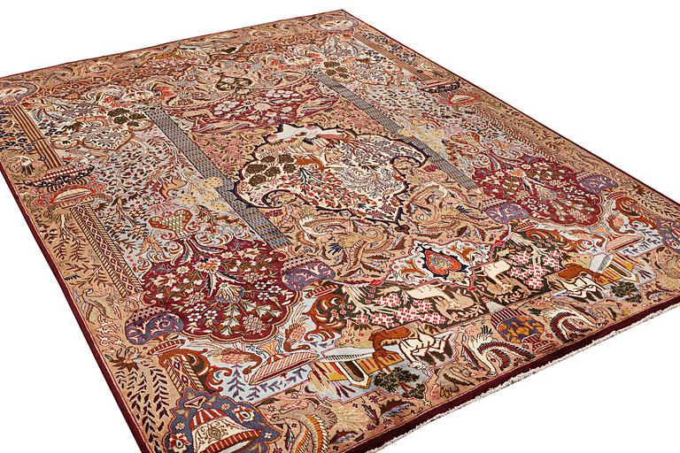 A carpet, Kashmar, ca. 390 x 290 cm.