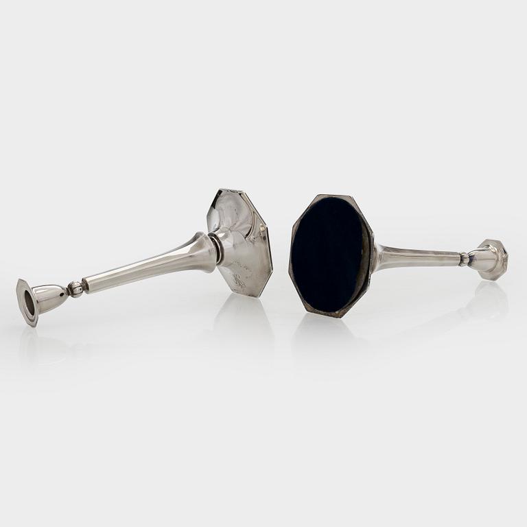 Ljusstakar, silver, finska kontrollstämplar 1937.