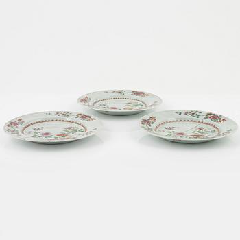 A set of five odd famille rose dishes, Qing dynasty, Qianlong (1736-95).