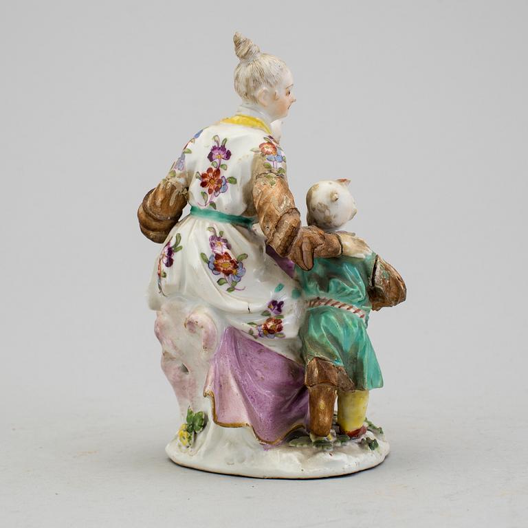 An 18th century Meissen porcelain figurine.