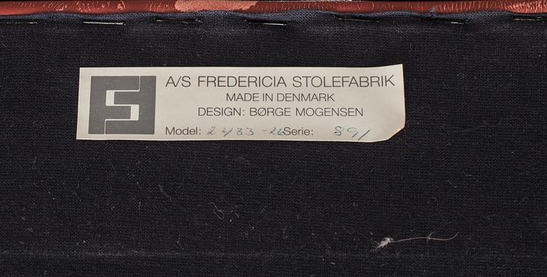 SOFFA. Börge Mogensen för Fredericia Stolefabrik, modellnummer 2433.