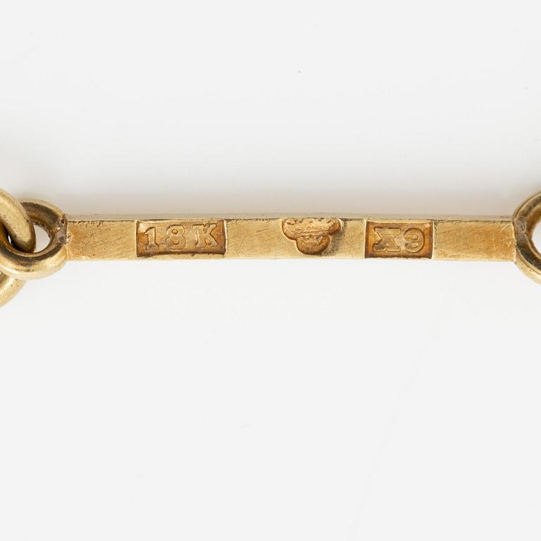 Wiwen Nilsson, collier, 18K guld och bergkristall, Lund 1972.