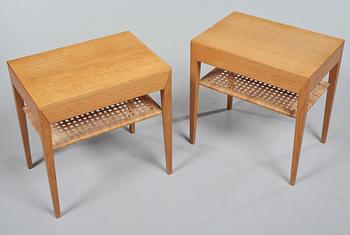 SÄNGBORD, ett par, Severin Hansen, Haslev Møbelfabrik, , Danmark, 1900-talets andra hälft.