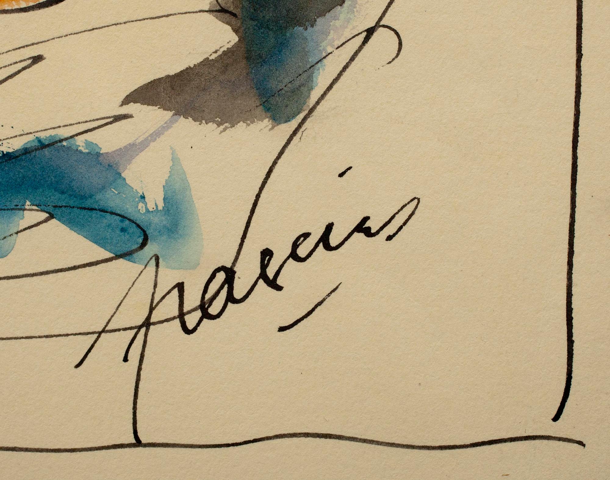 JULES PASCIN, akvarell, Atelierstämpelsignerad Pascin.