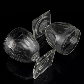 Vinglas, 12 stycken, 1800-tal.