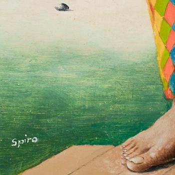 GEORGES SPIRO, olja på pannå, sign.