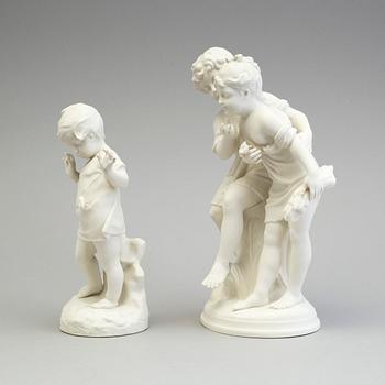 TWO PARIAN FIGURES, Gustafsberg 1920/23.