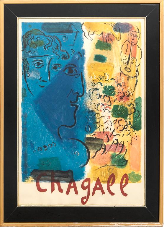 Marc Chagall, colour lithographic poster.