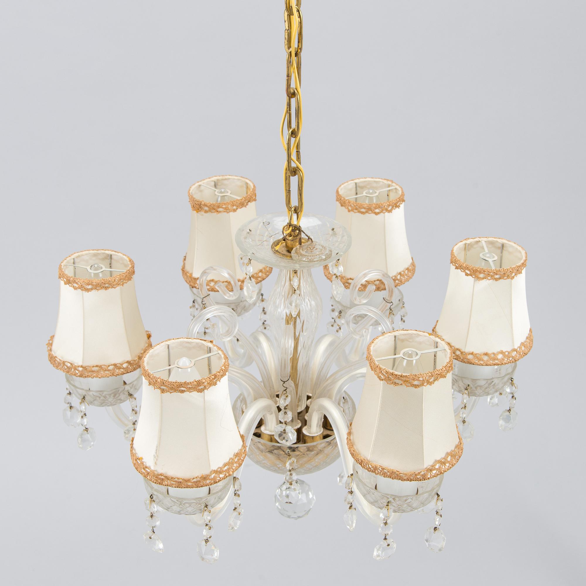 Chandelier, later half of the 20th century.