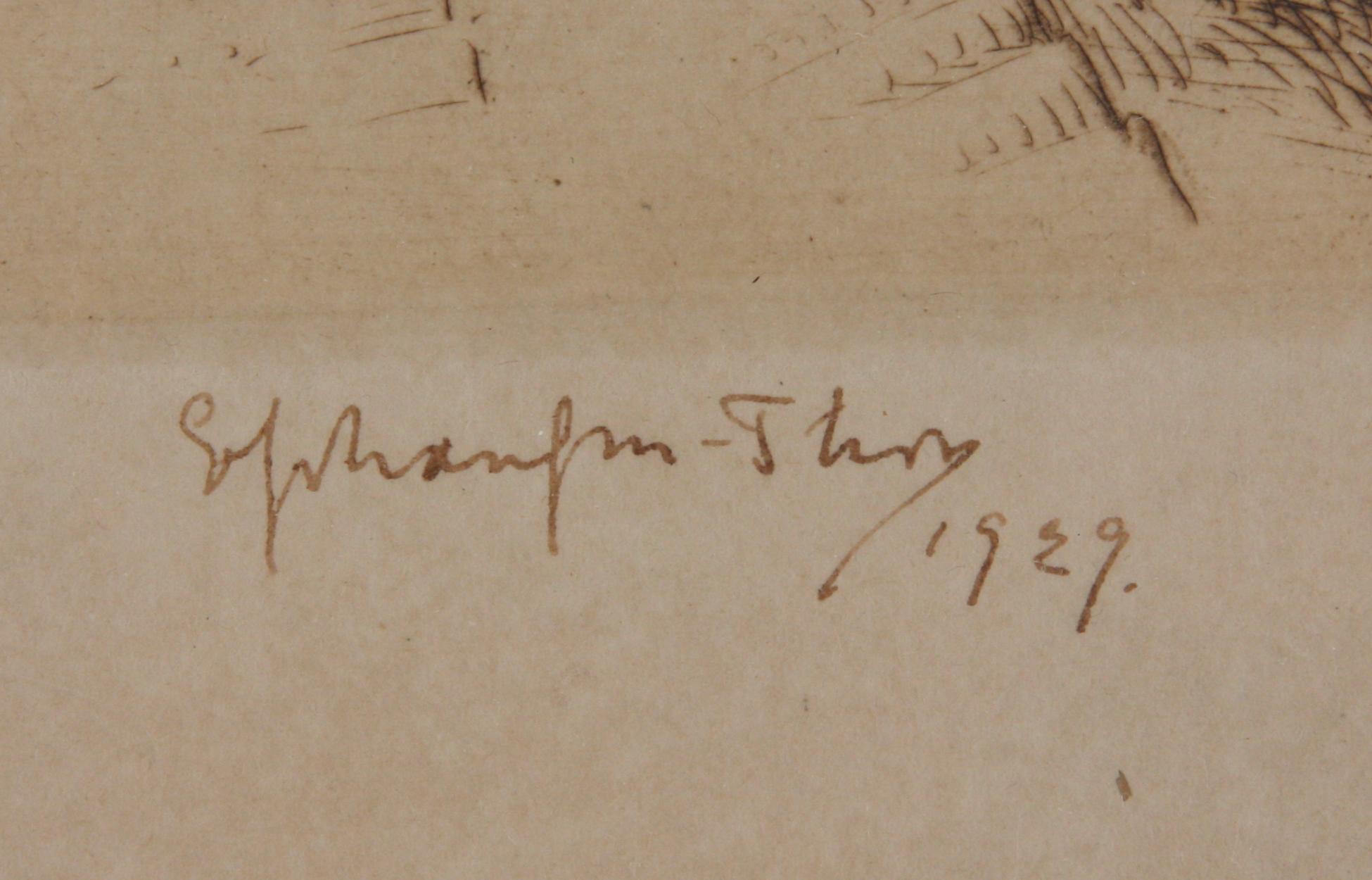 EBBE, AXEL och JOHANSSON-THOR, EMIL, grafiska blad, 2 st, sign.