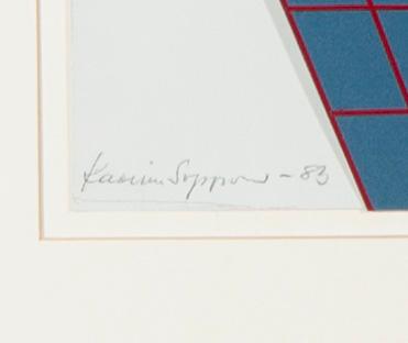 KAARINA SEPPONEN, sekatekniikka ja kollaasi, signeerattu ja päivätty -83.