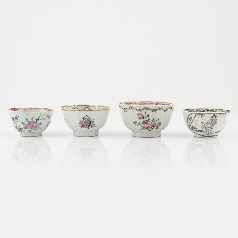 A group of thirteen porcelain pieces, China and Samson, France, 18th-20th Century.