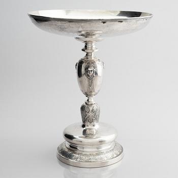 A Danish large silver bowl on foot, mark of Anton Michelsen, Copenhagen 1865.
