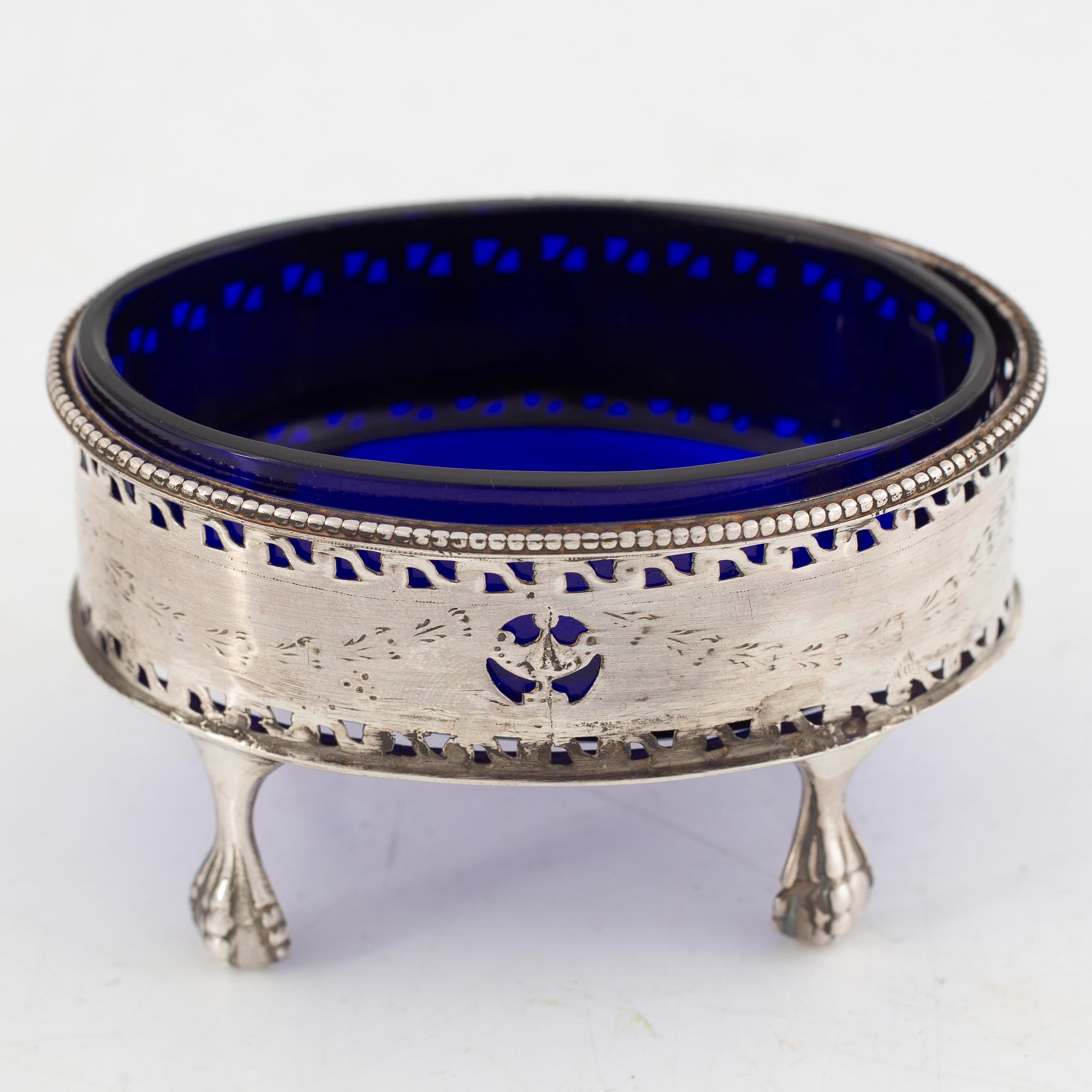 A Pair of English Silver Salt Cellars, London 1773-82.