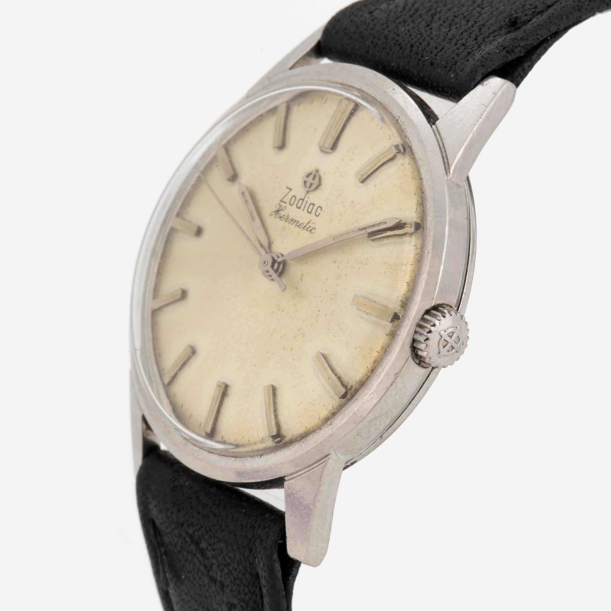 ZODIAC Hermetic wristwatch 33 5 mm. Bukowskis