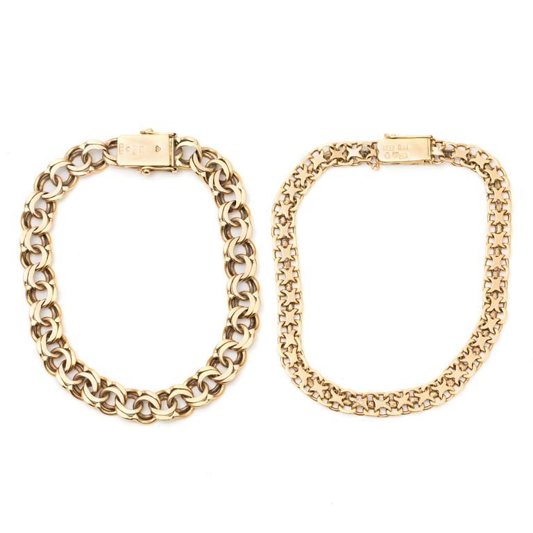 ARMBAND, 2 st, 'X' länk samt bismarcklänk.