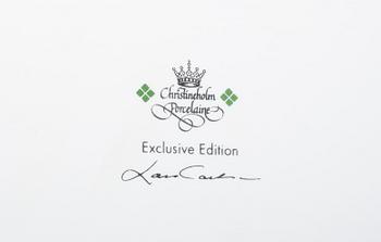 JULSERVIS, 77 delar, glas och porslin, "Christineholm", Fyrklövern, 1900-talets andra hälft.