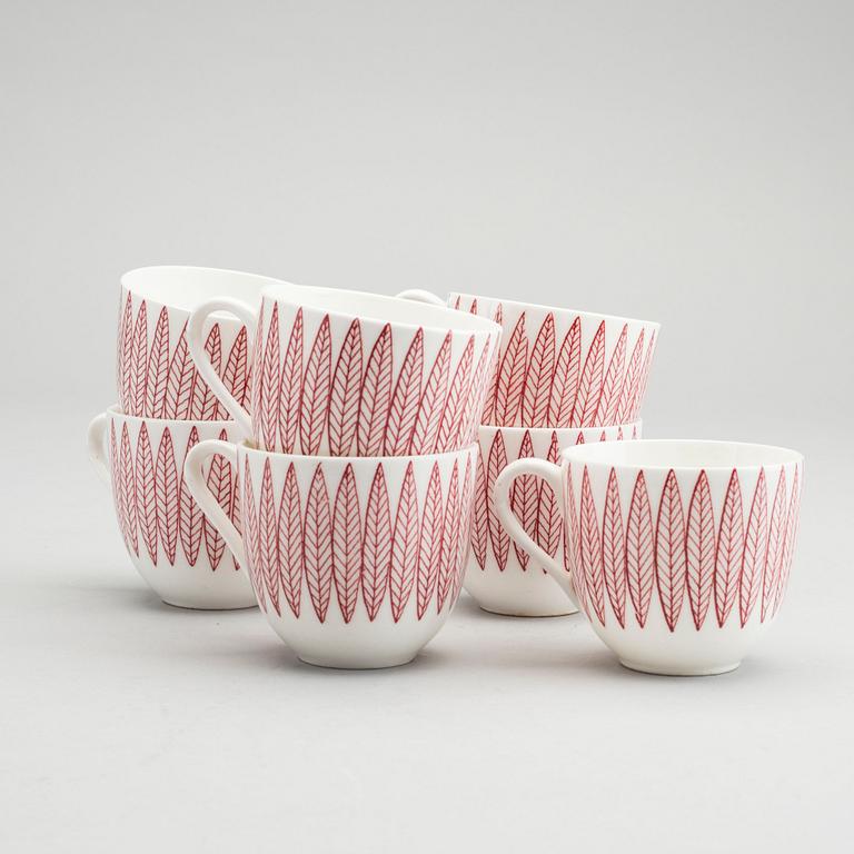 STIG LINDBERG, servis 15 dlr "Salix", Gustavsberg porslin, 1900-talets mitt.