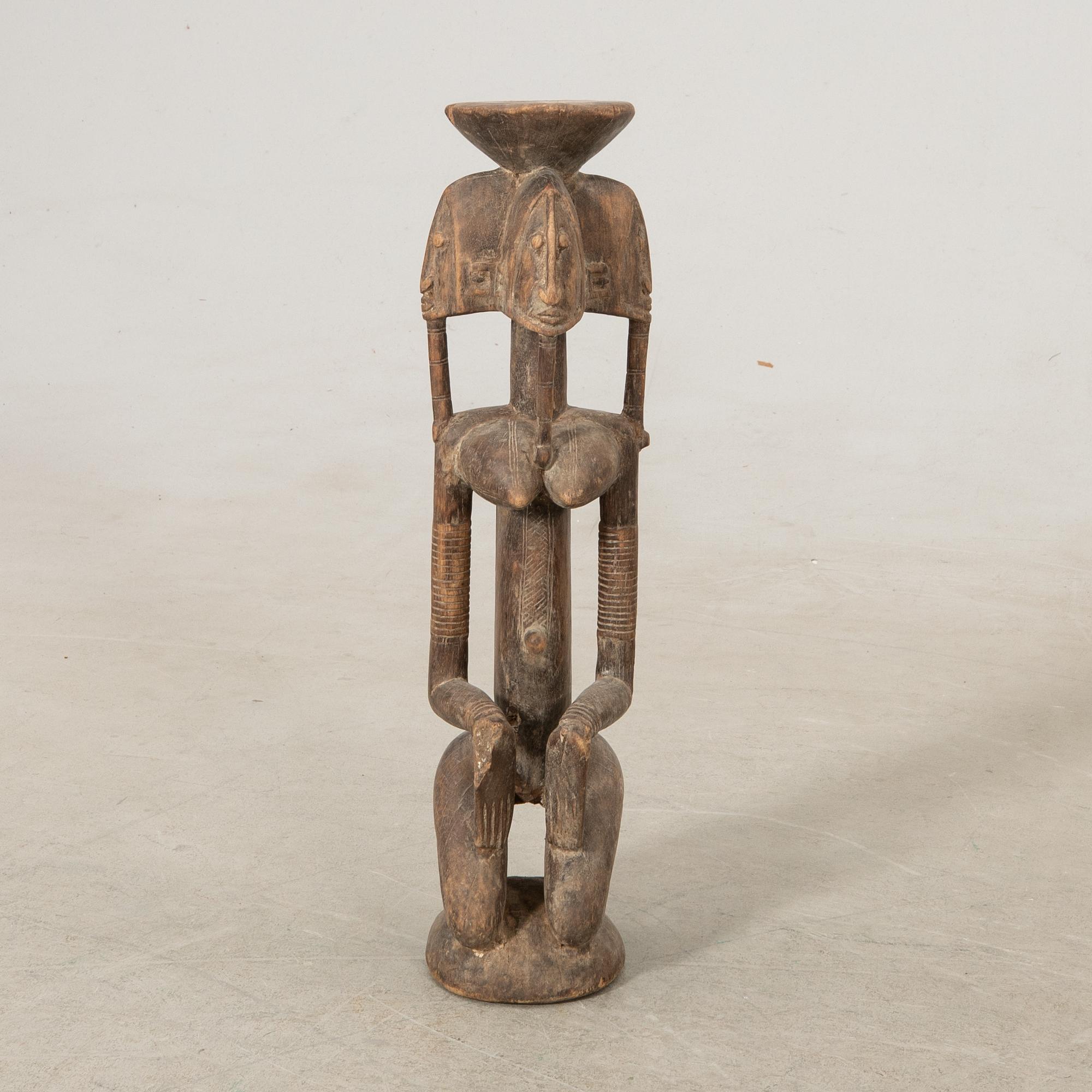 Skulptur, sk. Dogonfigur, Mali 1900-talets mitt.