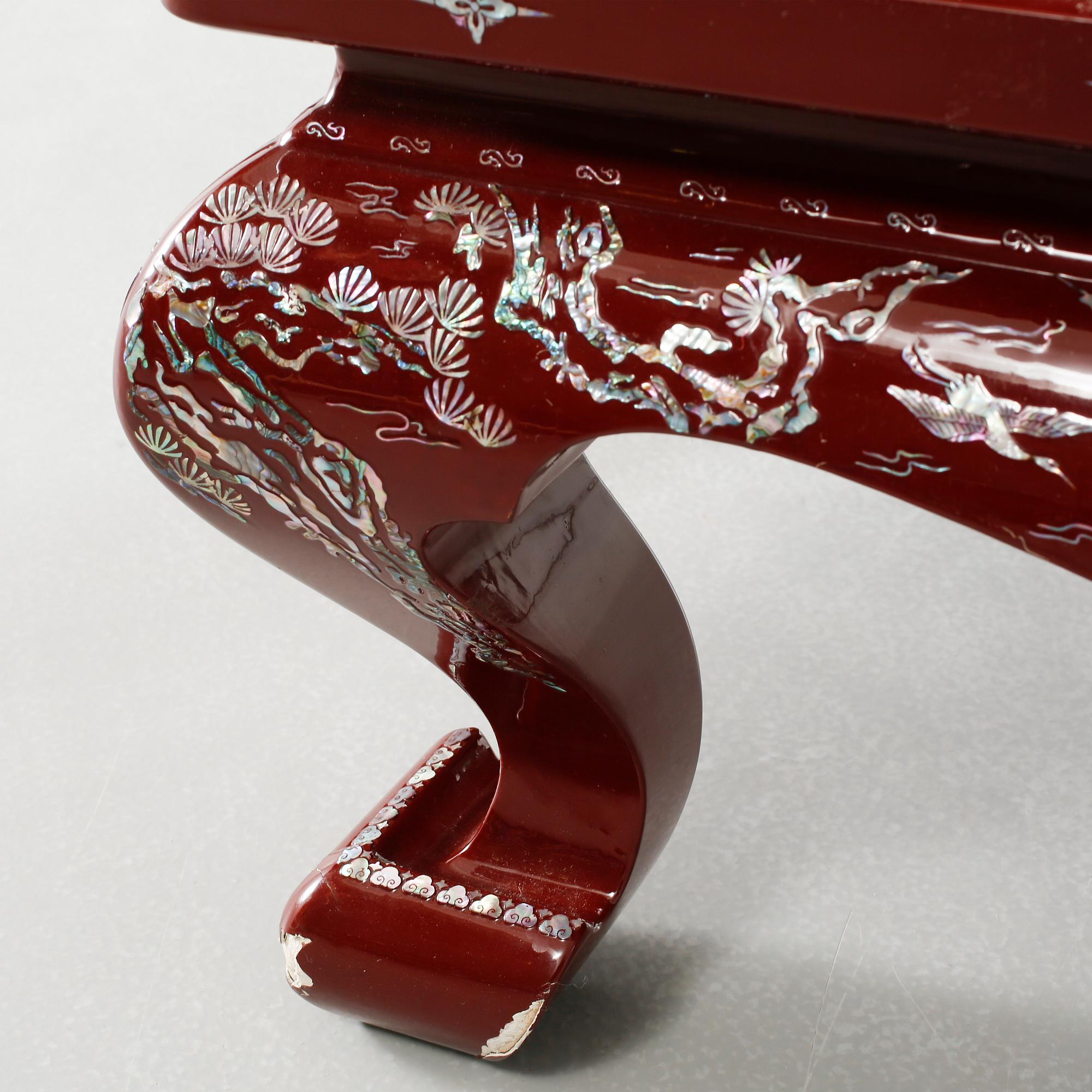 An East Asian table, made in the 1990s.