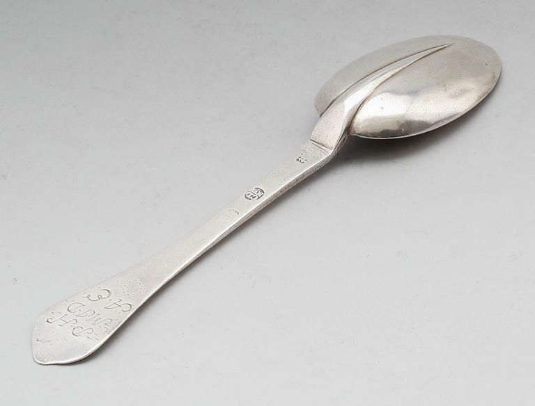 RÅTTSVANSSKED, silver, möjligen Joducus Henricus Mundt, 1645-1702, Köpenhamn. Guardein Conrad Ludolf.  Vikt ca 54 gram.