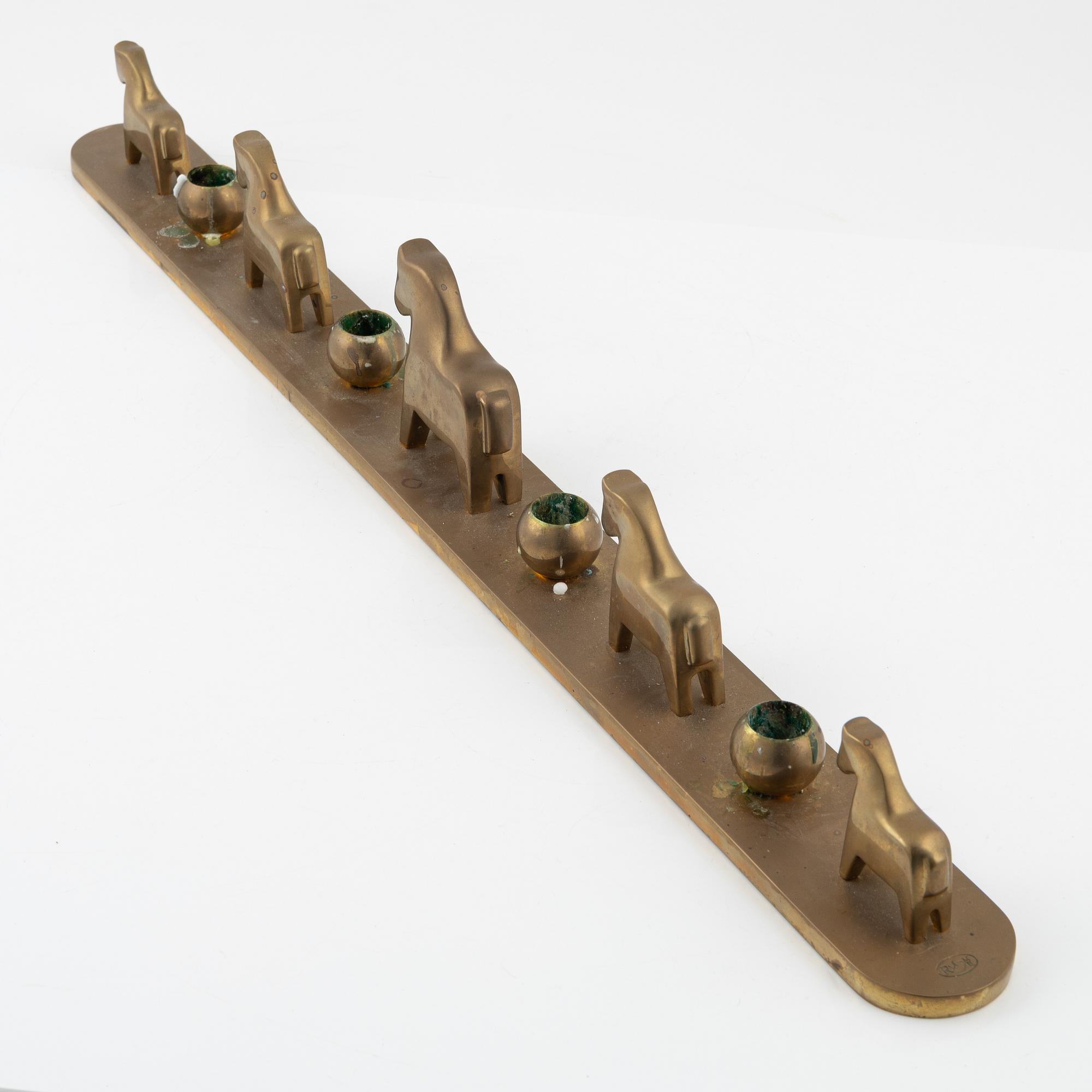 Lotta Horn, a brass candlestick, Rejmyre Mässingsbruk.
