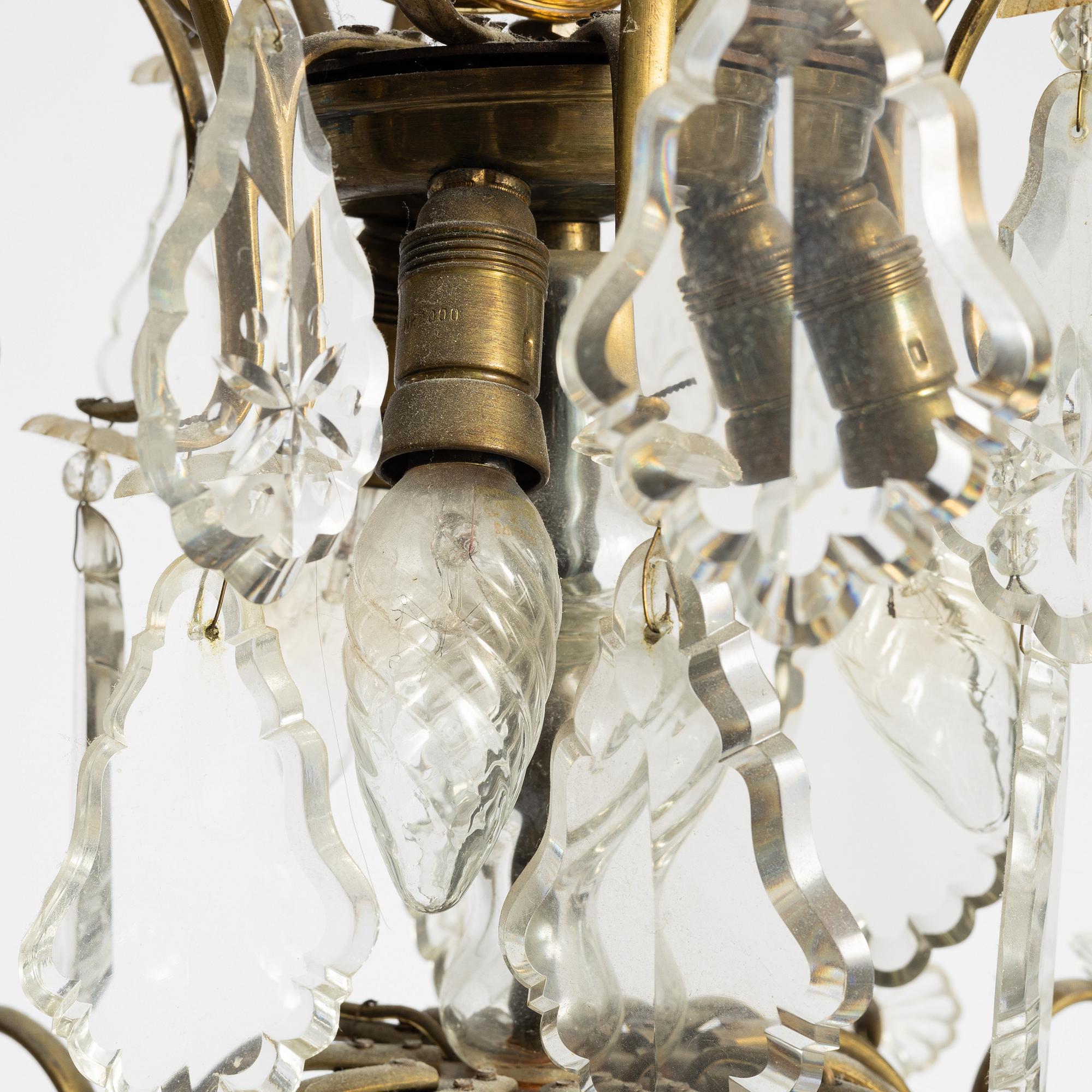 A Rococo style chandelier, first half of the 20th century.