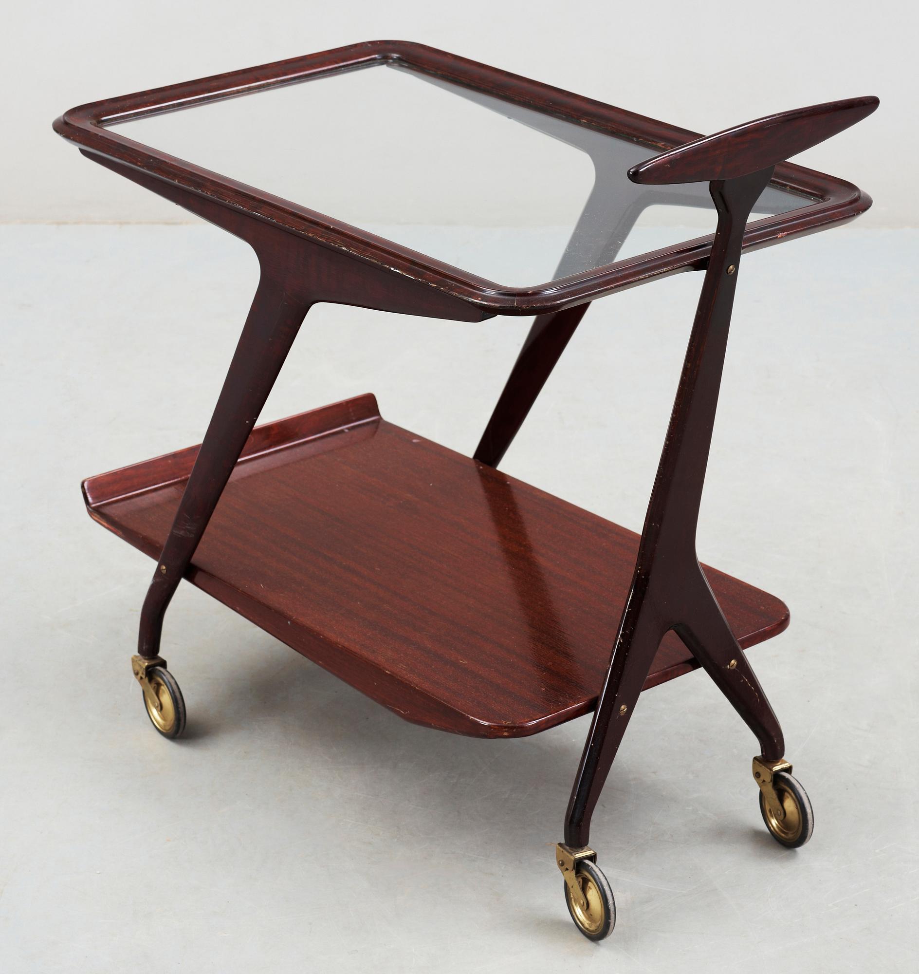 SERVERINGSVAGN, märkt Made In Italy, 1950-tal.