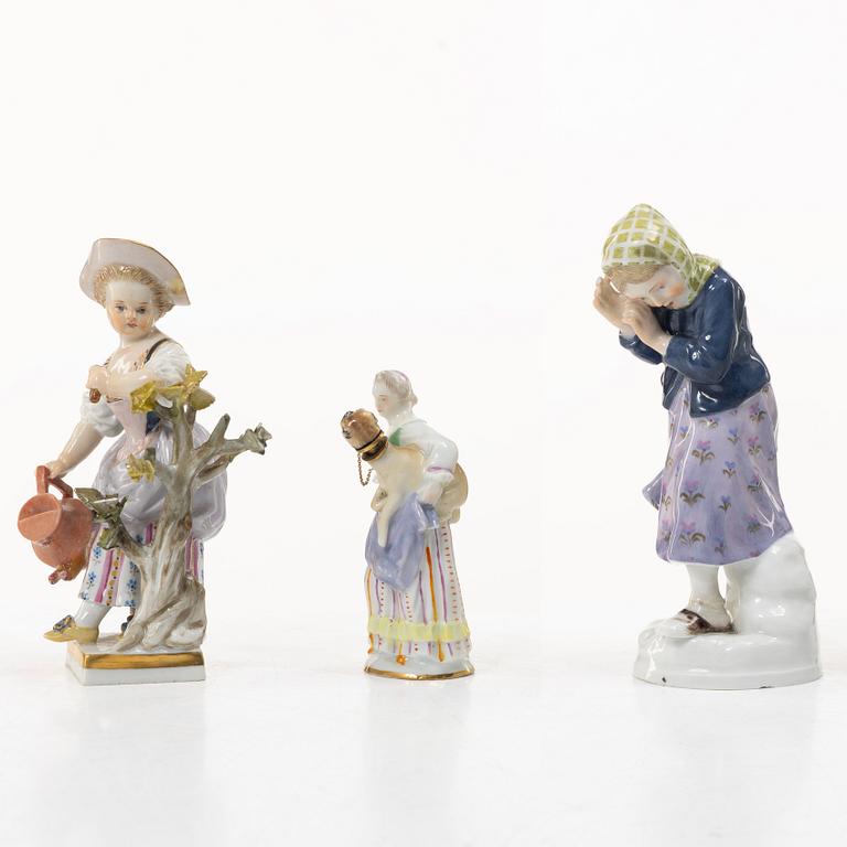Meissen, A group of three porcelain figures, arounf 1900/first part of the 20th century.