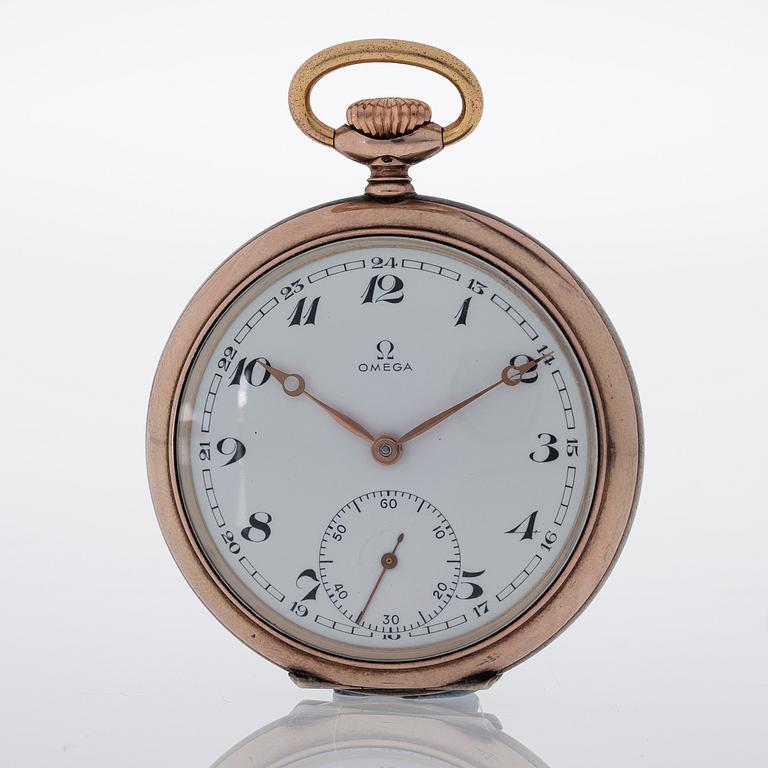 POCKET WATCH, Omega, silver, early 20th century, diameter ca 5 cm.