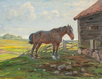 Alexander Langlet, Horse by the Mountain Pasture.