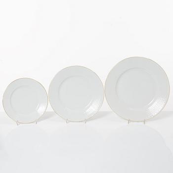 Louise Adelborg, dinner service, 76 pcs, porcelain, "Swedish Grace/Gracil", Rörstrand/Lidköping. First half/mid 20th century.