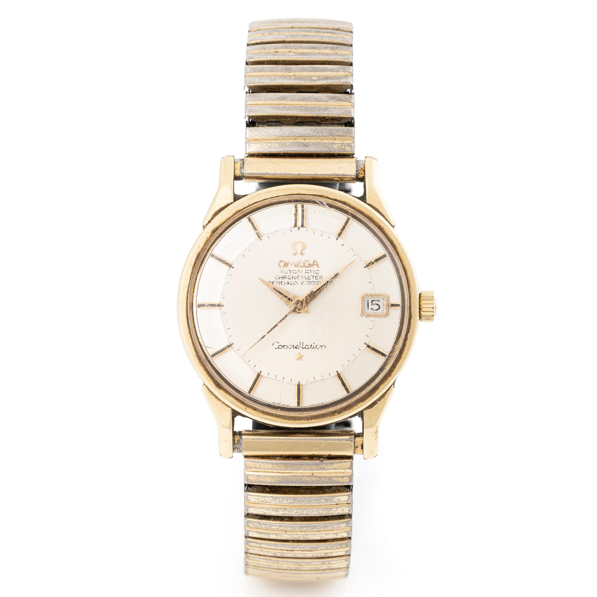 Omega, Constellation, "Pie-Pan", armbandsur, 34 mm.