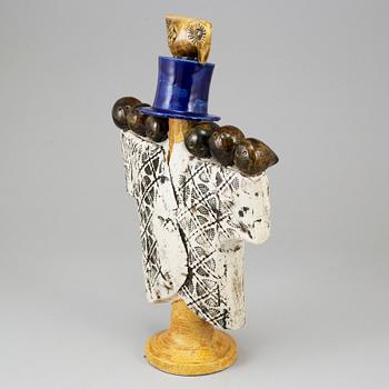 LISA LARSON, a stoneware sculpture, "Fågelskrämma"  Gustavsberg, Sweden, the model designed in 1968, produced 1970-71.