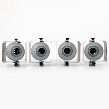 Yrjö Kukkapuro, four 'YK100AV' spotlights, Blond Belysning, 2020's.