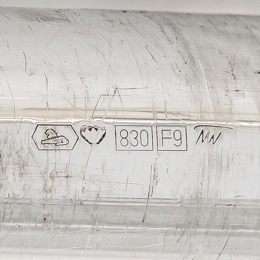 Tapio Wirkkala, a 'Nonstop' silver candelabrum, TW 432, numbered 74/90, for Kultakeskus, Hämeenlinna 2007.