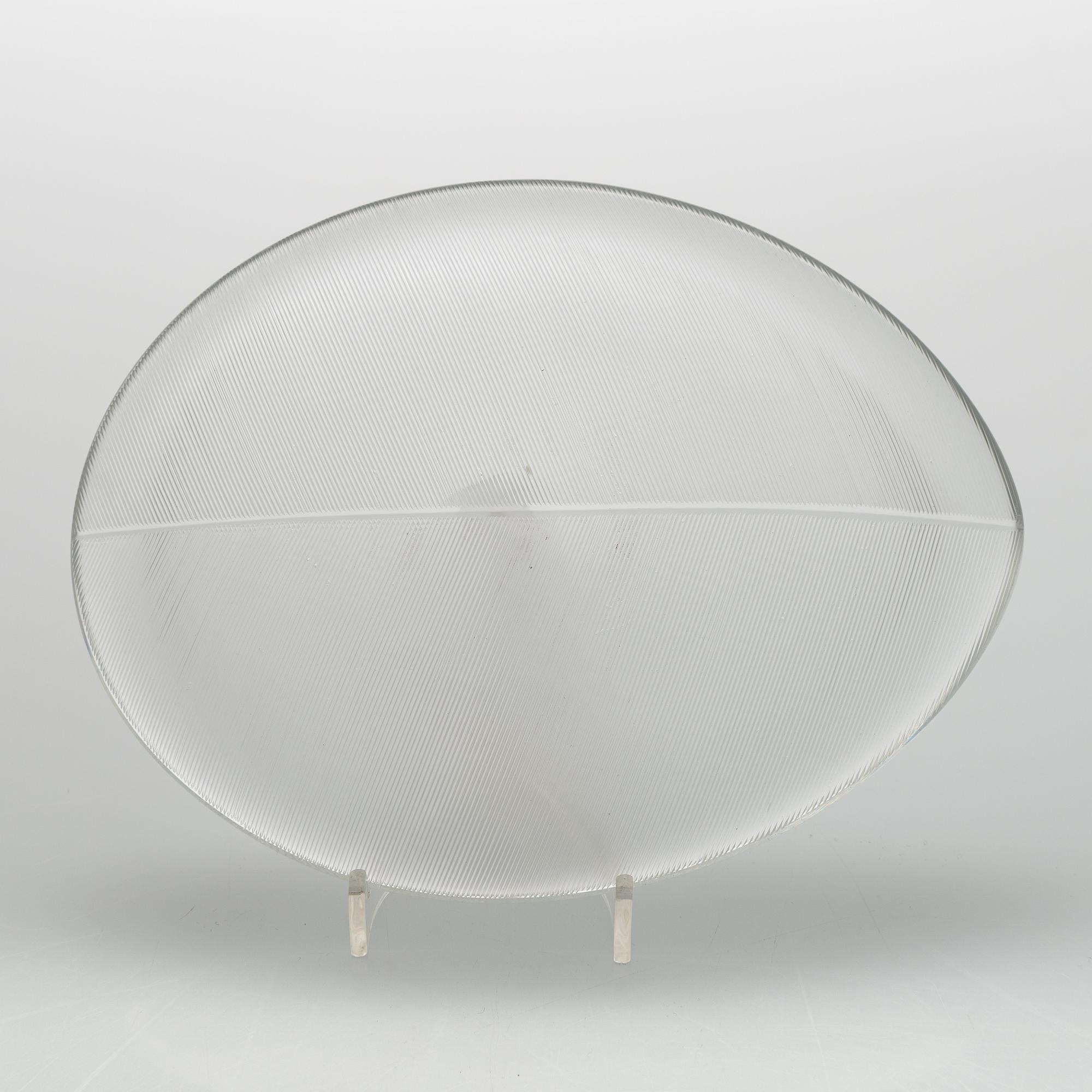 Tapio Wirkkala, art glass 'Lehti' (leaf), model 3337, signed Tapio Wirkkala Iittala -55.