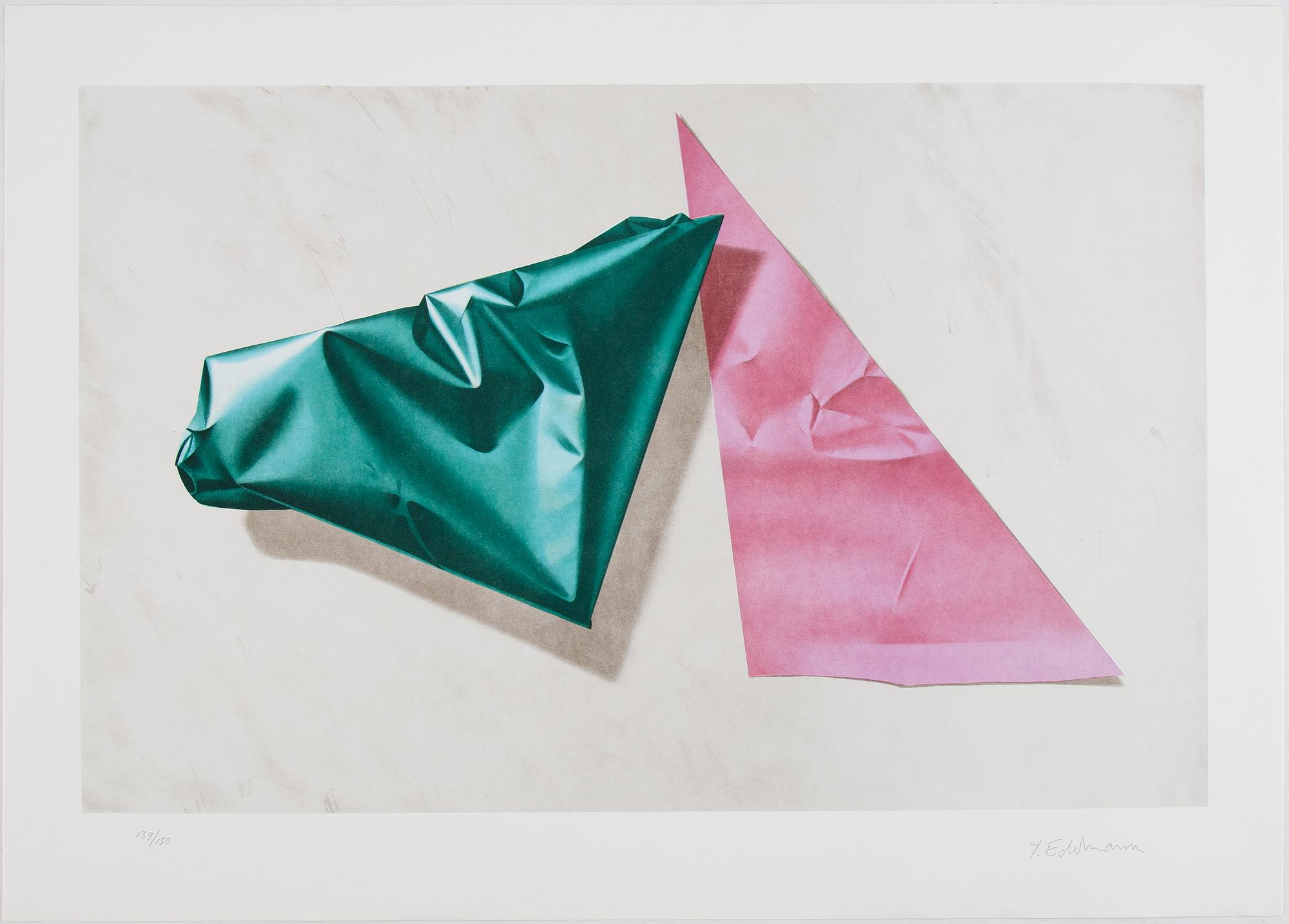 Yrjö Edelmann, lithograph in colours, 1991, signed 139/150.