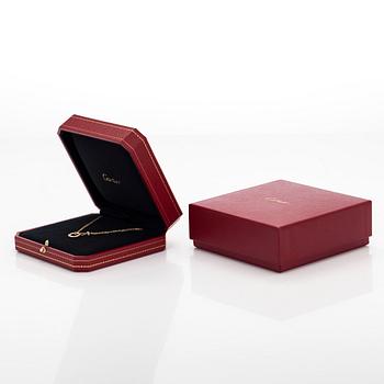 Cartier, an 18K rose gold 'Love' necklace with brilliant-cut diamonds.