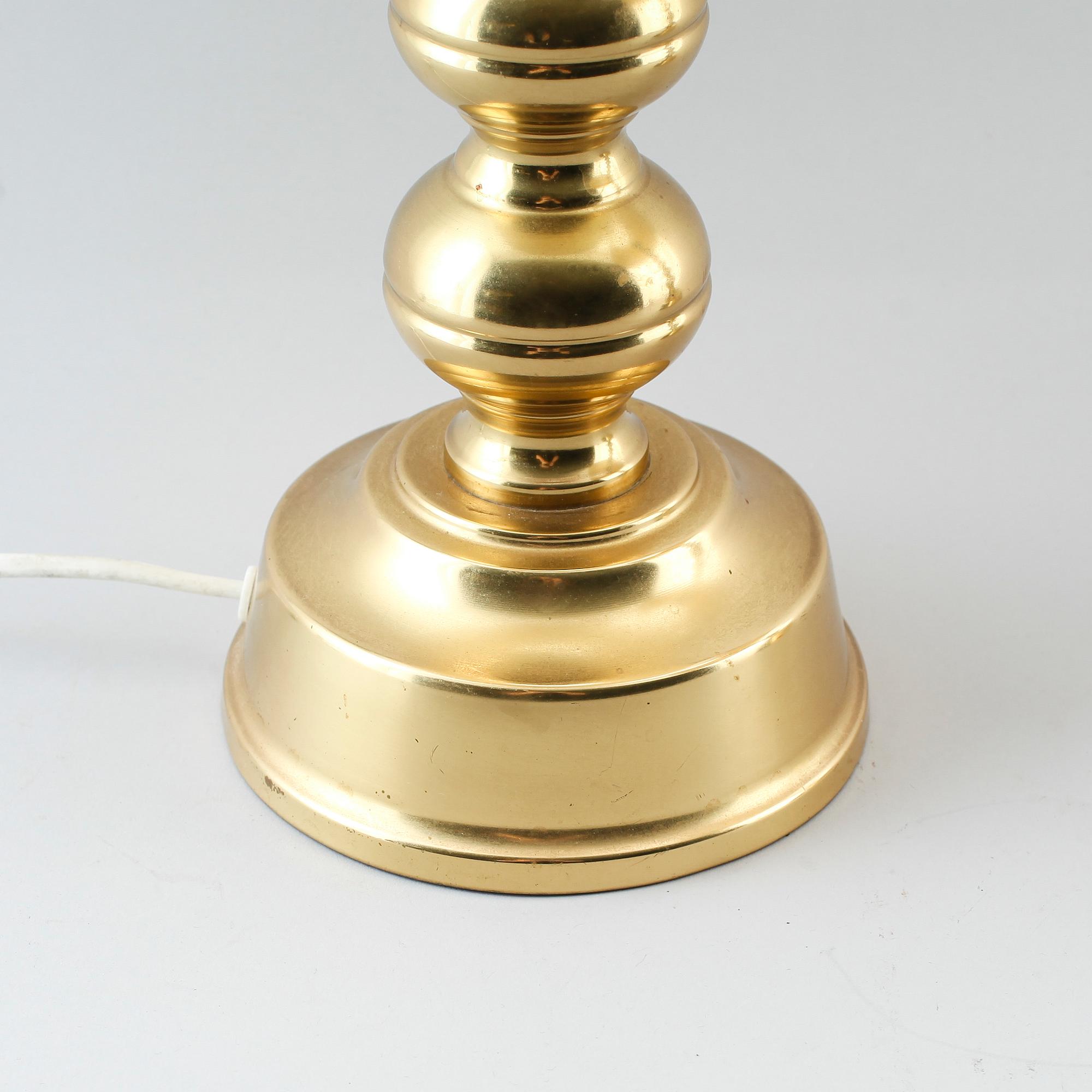 BORDSLAMPOR, 1 par, mässing, No 69, Enco, 1900-talets andra hälft.