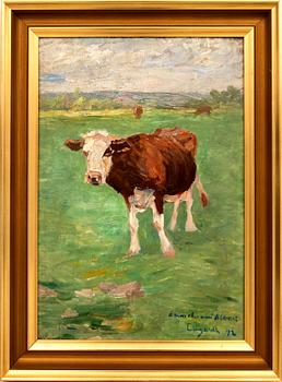 Carl Trägårdh, Ko på äng.