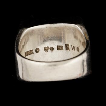 RING, silver, Sigurd Persson, Stockholm 1973. Vikt 15 gram.