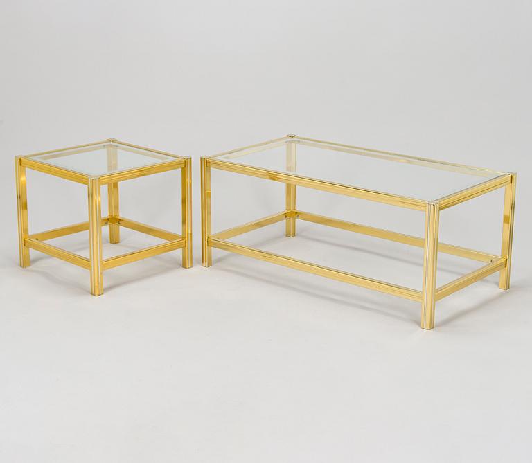 A coffee table and a side table, 1970s/80s.