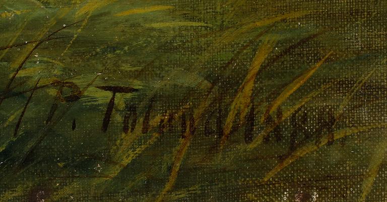 OKÄND KONSTNÄR, olja på duk, otydligt signerad och daterad 1888.