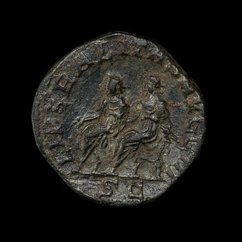 ANTIKT MYNT. Rom. Kejsardömet. Philip I  244-249. Sestertie.  Brons 18,52 g.