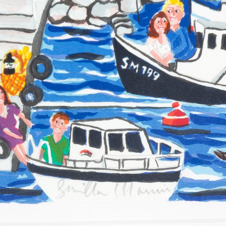 GUNILLA MANN, A color litograph, signed and numbered 127/290.