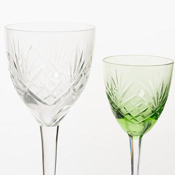an 81-piece glass service, model 'Helga', Kosta och Ekenäs, Sweden.